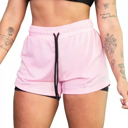 Shorts de Compressão Feminino 2 em 1